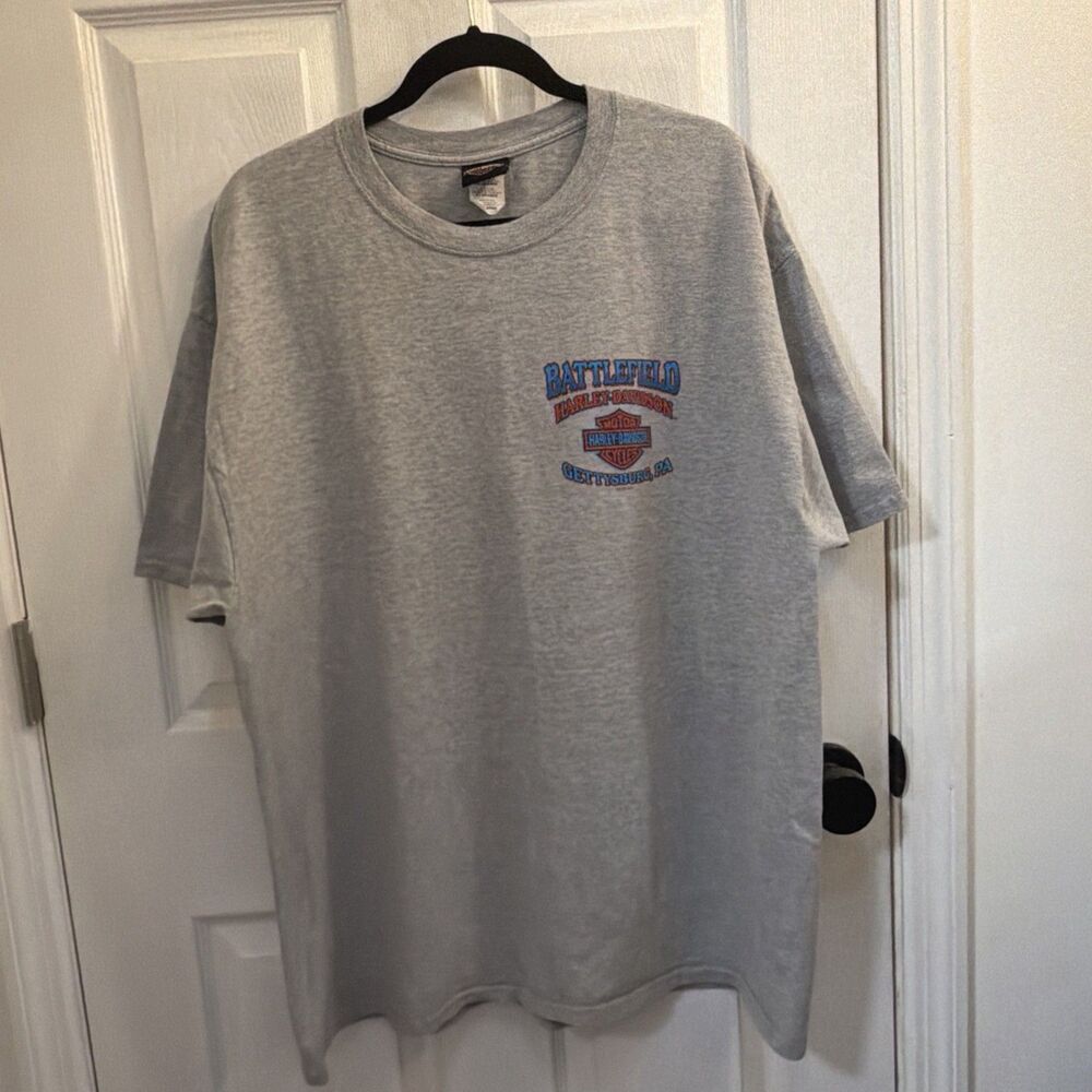 Harley Davidson Gettysburg Battlefield 20th Anniversary T Shirt 2XL Civil War